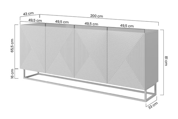 Komoda ASHA 200 cm