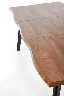 Rozkladací jedálenský stôl DICKSON 150–210 cm, čierna, prírodná