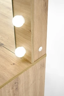 Toaletný stolík so zrkadlom Hollywood XL, dub artisan 