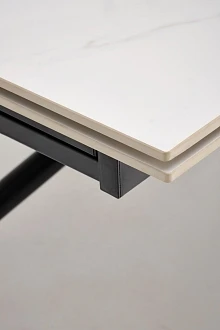 Rozkladací jedálenský stôl VITORINO – Biely mramor
