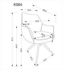 Stolička K564 - Sivá