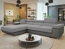 Rohová sedacia súprava TOREZIO MINI s rozkladacou časťou na spanie a úložným priestorom - Soft 029 + Lux 05