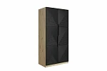 Skříň Asha 100  - Dub artisan / Černá