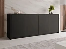 Komoda SOLID 4D - Čierna