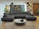 Sedací souprava do U TOREZIO BIS s rozkladem na spaní a úložným prostorem - Soft 011 + Lux 06