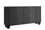 Komoda se zásuvkami Vesper 160 cm - Čierna / zlatá