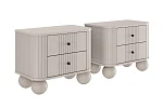 Set nočních stolků Vesper 56 cm kulaté nohy - Kašmír / čierna
