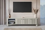 Černá třídvéřová TV skříňka Vesper 187 cm  - Kašmír / čierna