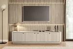 Černá TV skříňka Vesper 4D 187 cm s soklem  - Kašmír / čierna