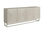 Komoda ASHA 200 cm čtyřdveřová  - Kašmír / kašmírový rám