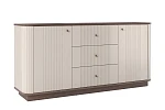 Komoda Vesper 160 cm se zásuvkami na soklu - Kašmír / Ořech