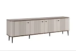 TV stolek Vesper 4D 187 cm  - Kašmír / Ořech / Černé nohy
