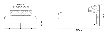 Boxspring postel TREZZO - 160x200. FURNIPOL