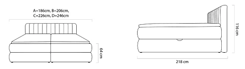 Boxspring postel MASSIMO - 240x200. FURNIPOL