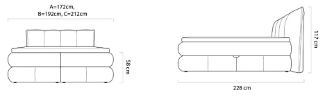 Boxspring postel ALBERTO - 180x200. FURNIPOL