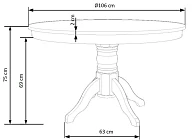 Kulatý jídelní stůl GLOSTER bílý.jpg