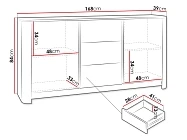 Komoda BARI KSZ168 - Furnipol.cz