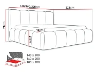 Postel KEVSON 160x200 - Furnipol.cz