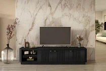 TV stolek Vesper 3D 187 cm na soklu - černý zlaté úchyty.jpg
