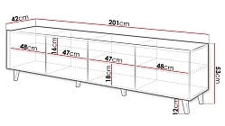 TV stolek ETNA 201 cm černá černá + dub Craft.jpg