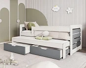 Dětská postel s přistýlkou a úložným prostorem 80x180 bílá šedá.jpg