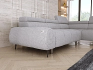 Rohová sedací souprava SANTO L 275 cm – elektrický výsuv, záhlavníky | furnipol.cz