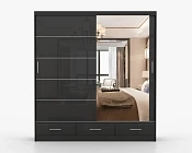 Šatní skříň FLORENCE 250x218 se zrcadlem šedá 11.jpg