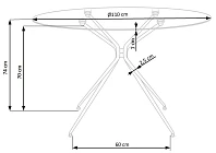 Sklenený okrúhly jedálenský stôl RONDO 110 cm
