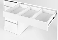 Toaletný stolík so zrkadlom a LED osvetlením HOLLYWOOD XL, biely