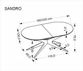 Rozkladací jedálenský stôl SANDRO