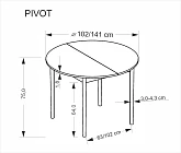 Rozkladací jedálenský stôl PIVOT - Dub artisan