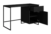 Psací stůl Asha 120 cm - černý mat / černý kovový rám - furnipol