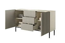 Komoda NICOLE 150 cm se zásuvkami kašmír – černé nohy | furnipol.cz