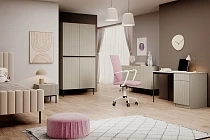 Komoda NICOLE 150 cm se zásuvkami kašmír – černé nohy | furnipol.cz