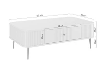 Konferenční stolek VESPER 103 × 60 cm kašmír / ořech – černé nohy | furnipol.cz