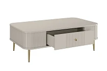 Konferenční stolek VESPER 103 × 60 cm kašmír – zlaté nohy | furnipol.cz