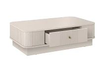 Konferenční stolek VESPER 103 × 60 cm kašmír – zlatá úchytka, sokl | furnipol.cz