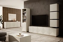 TV stolek ASHA 200 cm kašmír – 5 dvířek | furnipol.cz