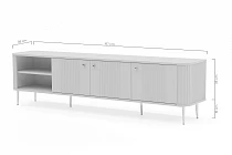 TV stolek Vesper 3D 187 cm - kašmírový zlaté nožky