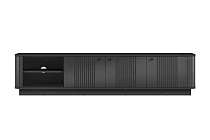 TV stolek VESPER 3D 187 cm černý – černé úchytky, sokl | furnipol.cz