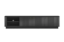  TV stolek VESPER 3D 187 cm černý – zlaté úchytky, sokl | furnipol.cz