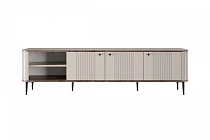 TV stolek VESPER 3D 187 cm kašmír / ořech – černé nohy | furnipol.cz