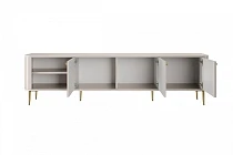 TV stolek Vesper 3D 187 cm - kašmírový zlaté nožky