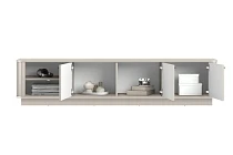 bogart TV stolek VESPER 3D 187 cm kašmír – zlaté úchytky, sokl | furnipol.cz