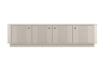  TV stolek VESPER 4D 187 cm kašmír – zlaté úchytky, sokl | furnipol.cz