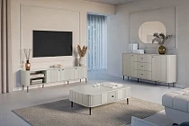 TV stolek Vesper 3D 187 cm  - Kašmír / černé nožky