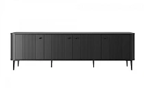 TV stolek VESPER 4D 187 cm černý – černé nohy | furnipol.cz