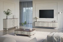 Závěsný TV stolek VESPER 4D 187 cm kašmír –| furnipol.cz