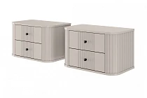 Set závěsných nočních stolků VESPER 56 cm kašmír – černé úchytky | furnipol.cz
