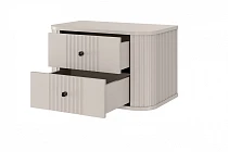 Set závěsných nočních stolků VESPER 56 cm kašmír – černé úchytky | furnipol.cz